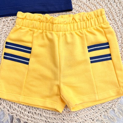 Conj. Regata Sabor Refrescante e Short - Marinho e Amarelo